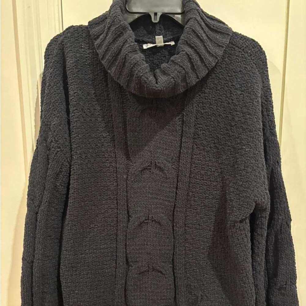 Cozy Charcoal Cowl Neck Sweater